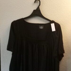 Lane Bryant soft cotton blend square neck top